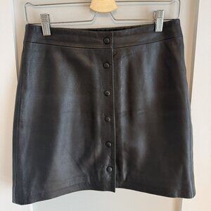 All Saints leather mini skirt